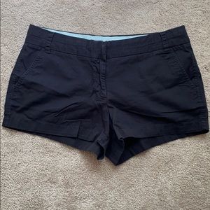 J Crew black broken-in cotton chino shorts